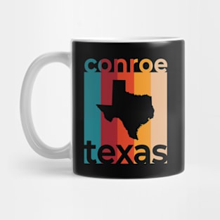 Conroe Texas Retro Mug